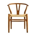 thumbnail image 4 of Heavenly Collection | Wishbone Wood Dining Chair Set of 2 for Kitchen or Dining Room - Walnut, 4 of 9