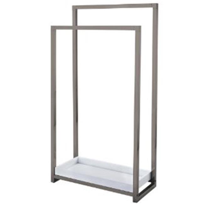 Pedestal 2Tier Iron Construction Towel Rack with Wooden Case Walmart