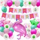 thumbnail image 1 of Kit de globos de fiesta con diseño de unicornio y flamenco, 46 unidades, para cumpleaños, 1 of 2