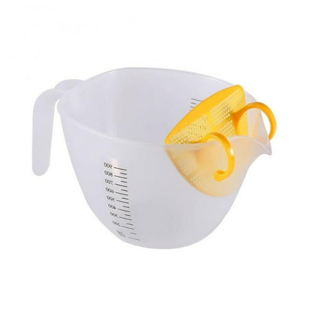 

Measuring Cup Egg Strainer Bowl Multipurpose Strainer Filter Mixing Bowl Filters Screen Removing Baking Filter Kitchen Gadget