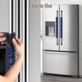thumbnail image 4 of GzLeyigou 2PCS Navy Blue Geometry Refrigerator Door Handle Covers, Microwave Fridge Dishwasher Oven Handle Cover, Keep Kitchen Appliance Clean from Fingerprints Liquid Oil Stain Anti-Skid Decor, 4 of 7