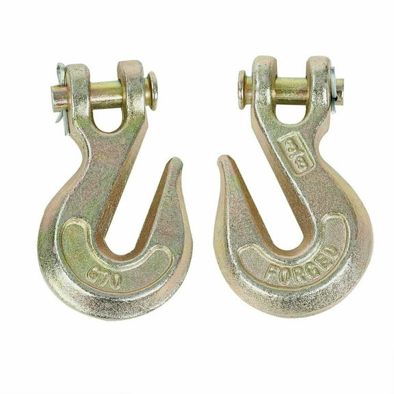 2PCS 3/8" Clevis Grab Hooks G70 Tow Chain Hook Flatbed Truck Trailer Tie Dow