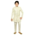 thumbnail image 1 of Ahhaaaa Kids Ethnic Silk Blend Zari Work Indo-Western Sherwani Set for Boys, 1 of 12