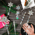 thumbnail image 7 of LQCrafK 18pcs Christmas Tree Decoration Crystal Ornaments Hanging Acrylic Snowflake Drop Ornaments for Christmas Tree Winter New Year Party Supplies, 7 of 7