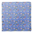 thumbnail image 4 of Bimba Blue Rose Flower Watercolor Printed Pure Silk Scarf Neck Wrap Summer Hair Bandanas For Women 40 x 40 Inches, 4 of 6