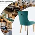 thumbnail image 5 of Dining Room Chairs with Velvet Fabric Dining Chairs with Golden Stainless Steel Plating Legs, Backrest and Button Velvet Fabric Design,Luxury Home Furniture for Dining Room(Green Set of 8), 5 of 11