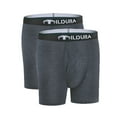 thumbnail image 1 of 100% Merino Wool Boxer Briefs Men Merino Wool Underwear Base Layer Merino Boxer Brief Underpants Soft Moisture Breathable Comfy 2 Pack -Gray XL, 1 of 6