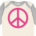 thumbnail image 4 of Inktastic Pink Peace Sign Girls Long Sleeve Baby Bodysuit, 4 of 5