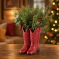 thumbnail image 6 of 7.87 Inch Cowgirl Boot Vase, Cowboy Decor for Flowers, Resin Rustic Boot Vases for Centerpieces, Unique Boot Planter, Modern Aesthetic Room Wedding Decor, 6 of 6