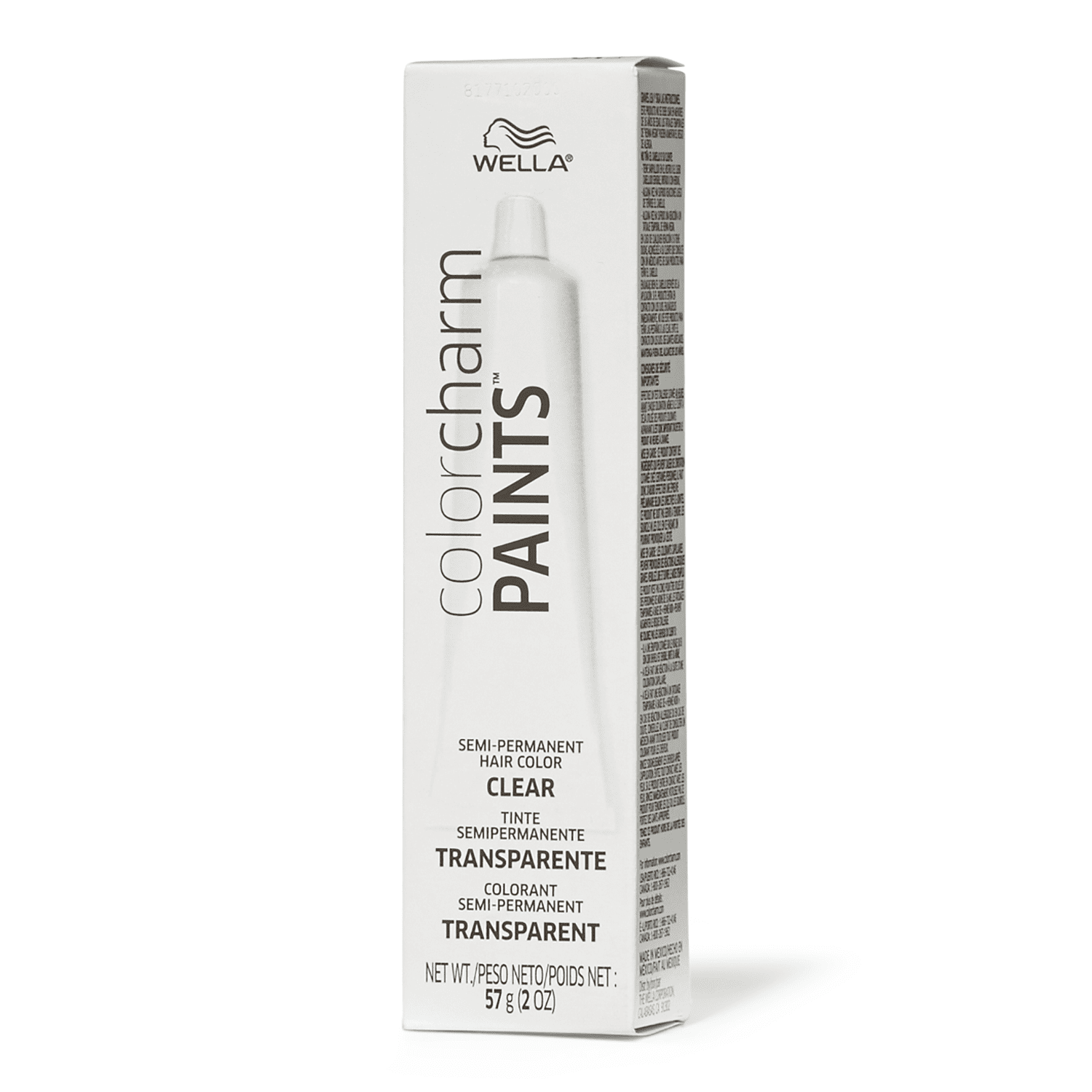 Wella Color Charm Paints Hair Dye Intermixable Semi-Permanent Hair Color Tube, Clear, 2 oz