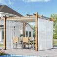 thumbnail image 2 of Accreate 10x13 Ft Outdoor Pergola Aluminium Pergola with Retractable Roof & Side Mesh Screen, Upgraded Faux Wood Grain Modern Metal Patio Gazebo for Deck, Backyard Garden, Porch, Grape Trellis, 2 of 6
