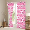 thumbnail image 3 of Erosebridal Kids Teens Soccer Print Black Out Curtains,Sport Theme Stars Stripes Curtains Pack of 2 (42x63 Each) for Girls Boys,Microfiber Bedroom Decor, 3 of 6