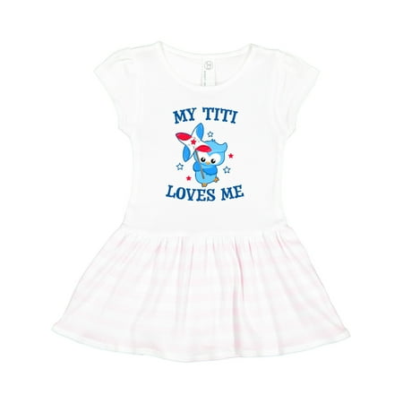 

Inktastic My Titi Loves Me with Owl Gift Toddler Girl Dress