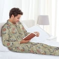 thumbnail image 6 of Haiem Marine Sailing Badges Pattern Men’s Long-sleeve Sleepwear,Sleepwear Set,2-piece Loungewear Set,Soft PJs Comfy Nightwear with Pockets-X-Large, 6 of 7
