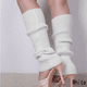 thumbnail image 5 of Calcetines para piernas de invierno cálido para mantener la manga de la pierna, color caramelo, calentador de pantorrillas de punto para adultos, color blanco 1 par Scienceny AP000048-03, 5 of 7