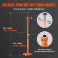 thumbnail image 2 of Telyswee 3/4 Ton Underhoist Support Stand Under Hoist Lift Jack Stand with wheels, Triangular Base, Orange, 2 of 7
