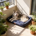 thumbnail image 5 of Deeceymbur Dog Bed Cushion Large Pet Mat Soft Cotton Stuffed Cat Lounger Washable Sofa Pad for Pets Up to 25lb, 5 of 6