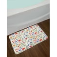 thumbnail image 2 of Flower Bath Mat, Shabby Chic Botany Florets in Soft Tones Feminine Flourishing Wreath Watercolor Design, Non-Slip Plush Mat Bathroom Kitchen Laundry Room Decor, 29.5 X 17.5 Inches, Multi, Ambesonne, 2 of 2