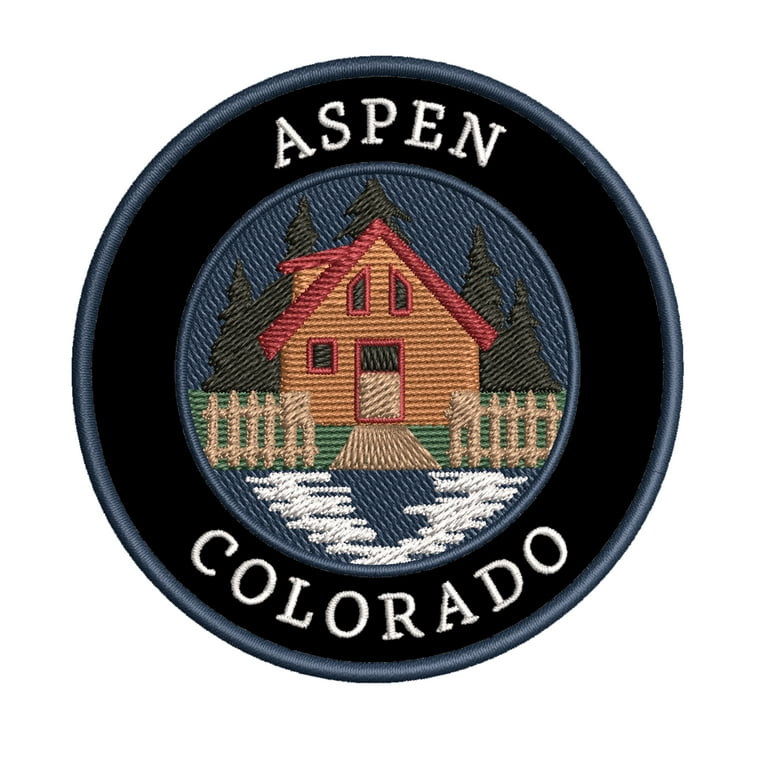 Cabin by the Lake - Aspen Colorado 3.5 Embroidered Patch DIY Iron-On /  Sew-On Badge Emblem - Fishing Camping Hiking Nature Animals - Decorative  Novelty Souvenir Applique 
