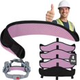 thumbnail image 1 of Cinta absorbente para casco de seguridad Ibicboc, 4 piezas, lavable y reutilizable, rosa, 1 of 8
