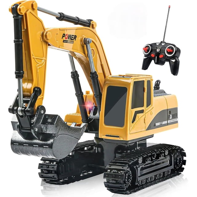 Juguetes para Niño,Excavadora RC de 6 Canales Excavadora de Construcción RC