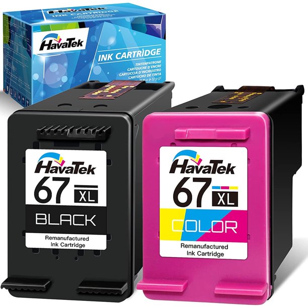 67XL Ink Cartridge Replacement for HP 67 Ink Cartridges Black/Color