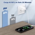 thumbnail image 2 of 1 Hora Cargador USB C, 3-Pack PD 20W Cubo Cargador Tipo C Carga Rápida con Cable USB C a C 1M 3A, Cu, 2 of 8
