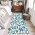 thumbnail image 5 of Blue Starfish Anchor 2'x6' Runner Rug, Summer Coastal Teal Waves Stripe Washable Non-Slip Area Rugs for Hallway Kitchen Floor Bedroom Entryway, StainResistant Laundry Carpet Decoration Indoor Mat, 5 of 9