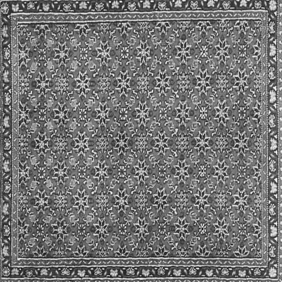 Ahgly Company Indoor Square Abstract Gray Contemporary Area Rugs, 5' Square