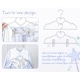 thumbnail image 6 of GOSCHE Kids Gray Velvet Clips Hangers - 13inch 50 Pack Toddler Clothing Hanger with 20pcs Movable Clips - Gray, 6 of 7