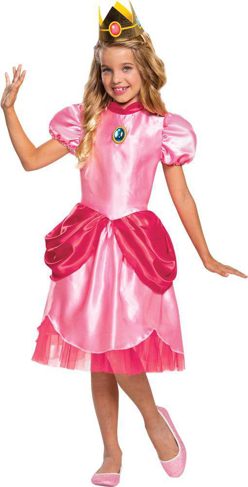 Disguise Girls' Princess Peach Classic Movie Costume, M (7-8) - Walmart.com