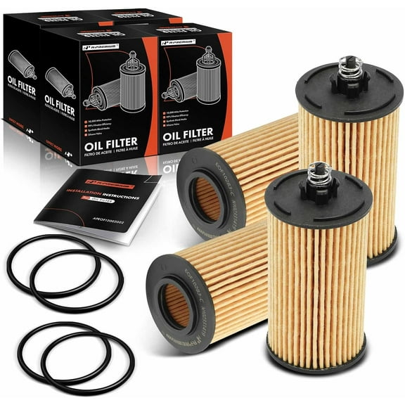 A-Premium 4-PC 10K Miles Protection Oil Filter Compatible with Chevy Cruze 2013-2015, Cruze Limited 2016, Sonic 2013-2019, Trax 2013-2020 & Buick Encore 2013-2020, Replace# 25195775, 25195785