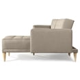 thumbnail image 4 of Sala Modular Doble Chaise Makora Brandon con Memory Foam y Respaldo Ajustable Lino Arena, 4 of 7