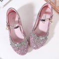 thumbnail image 2 of Crystal Slippers Cinderella Party Wedding Sequined Princess Leather Shoes, 2 of 5