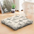 thumbnail image 4 of Boho Farmhouse Meditation Seat - Square Japanese-Style Floor Cushion with Wild Animal & Sunflower Artistic Pattern, Soft & Resilient for Yoga & Lounging, 4 of 7