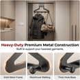 thumbnail image 7 of Qiulaii Over the Door Hanger Rack Heavy Duty Metal Hook Organizer for Bedroom Bathroom Entryway No Drill Space Saving Multi Hook for Coats Towels Bags 16.3x8.7x1.4in, 7 of 7