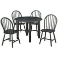thumbnail image 4 of TMS Chadwick 40” Round Solid Wood Drop Leaf Dining Table, Black, 4 of 5