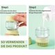 thumbnail image 3 of Cepillo para gatos, cepillo para perros, cepillo para gatos, cepillo de ducha de cabeza suave 2 en 1, exfoliante corporal con dispensador de gel de ducha, adecuado para perros de pelo largo y corto, 3 of 5
