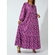 thumbnail image 2 of Txlixc Vestido Largo con Estampado Geométrico para Mujer, Vestido Suelto de Manga Larga con Escote en V para Primavera, Verano Txlixc Moda, 2 of 9
