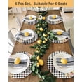 thumbnail image 4 of 13 Inch Round Placemats Set of 6, Spring Gnomes Floral Non Slip Heat Insulation PP Table Mats, Pink Tulip Botanical Black Plaid Washable Place Mats for Kitchen Dining Party Table Decor, 4 of 7