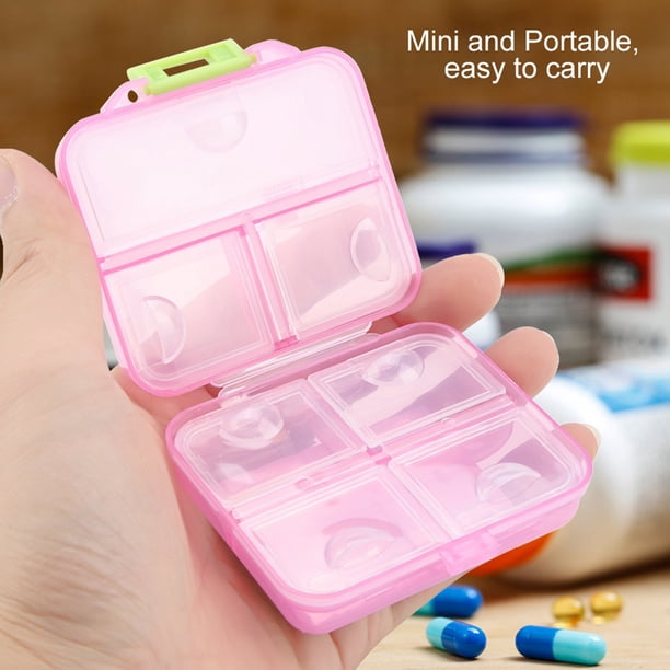 Pastillero Portátil Organizador, 7 Rejillas, Material pp de Primera, Mini Y Portátil, Caja Multifuncional Para Joyas y Dulces