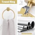 thumbnail image 4 of Brushed Gold Towel Bar Set 10 Pieces Bathroom Hardware Accessories Set Towel Rack Set for Bathroom SUS304 Stainless Steel Toilet Paper Holder Wall Mounted, 23.6 Inch, 4 of 7
