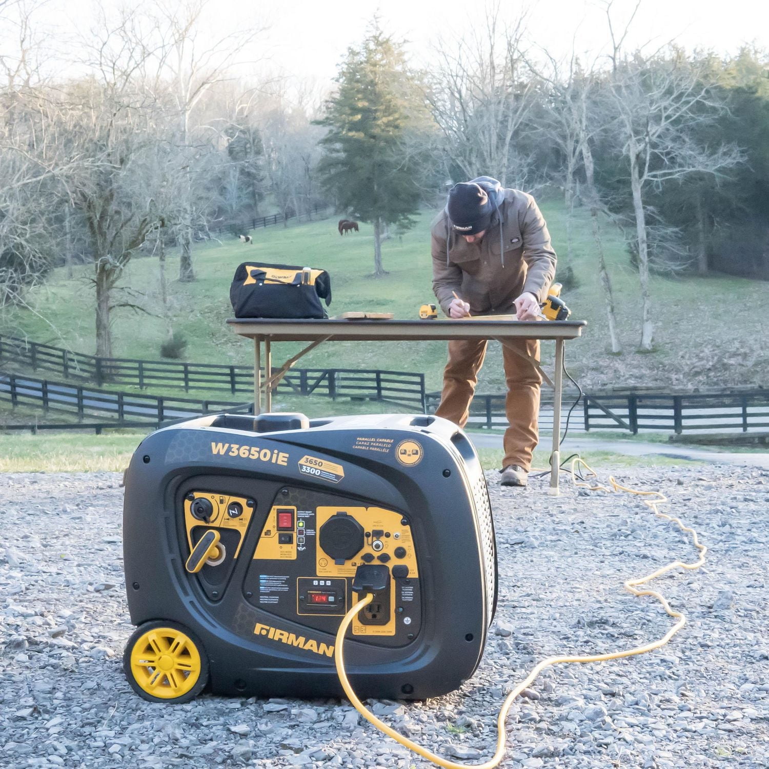 Firman W03382 Gas Inverter Portable Generator 3650/3300W Electric Start