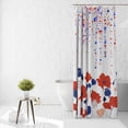 thumbnail image 6 of 4th of July Shower Curtain American Flag Patriotic Shower Curtain with 12 Hooks Red Blue Stars Flowers Pattern Independence Day 4th of July Decorations Shower Curtain, 72''''X72'''', 6 of 6