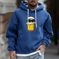 thumbnail image 2 of LpwkSSA Men's Sports Hoodies Graphic Print Long Sleeve Pullover Drawstring Hooded Sweatshirt Soft Fall Winter Sweatshirts With Pocket Blue XXL, 2 of 5