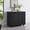 Black, variant on Amy 5 Drawer Chest, Wood Storage Dresser Cabinet with Wheels, Craft Storage Organization, Makeup Drawer Unit for Closet, Bedroom Brown Oak