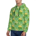 thumbnail image 3 of Lsque Cartoon Frog And Lotus Leaf Pattern Casual Men's Hoodie,Hooded Sweatshirt with Kangaroo Pocket,Pullover Hoodie-Small, 3 of 7