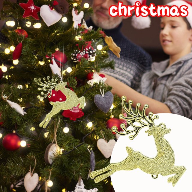 XWSHYW Adornos Colgantes Lindos Adornos Colgantes para Árbol de Navidad Dorados para Decoración Del Hogar y Fiestas