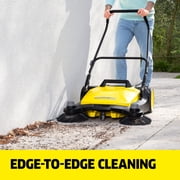 Karcher S 6 Twin, Push Sweeper, 10 Gallon, Outdoor Walk-Behind Street Sweeper