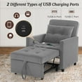 thumbnail image 4 of Convertible Chair Bed Pull Out Sofa Bed with Pillow and Convertible Backrest for Small Space, 4 of 8